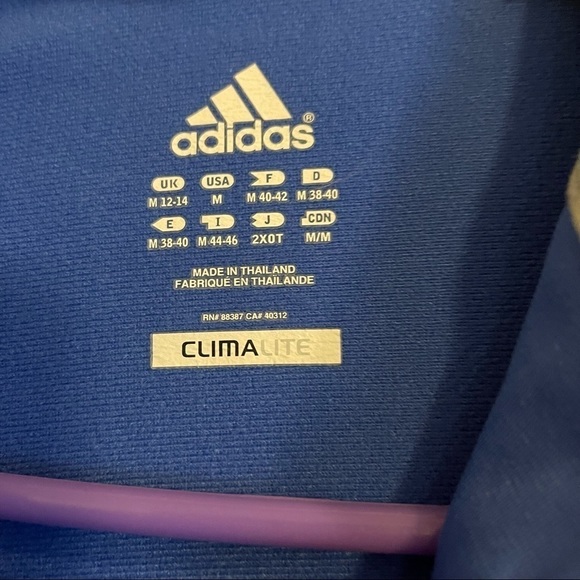 Men’s ADIDAS Blue Climalite Track Jacket - Picture 3 of 6